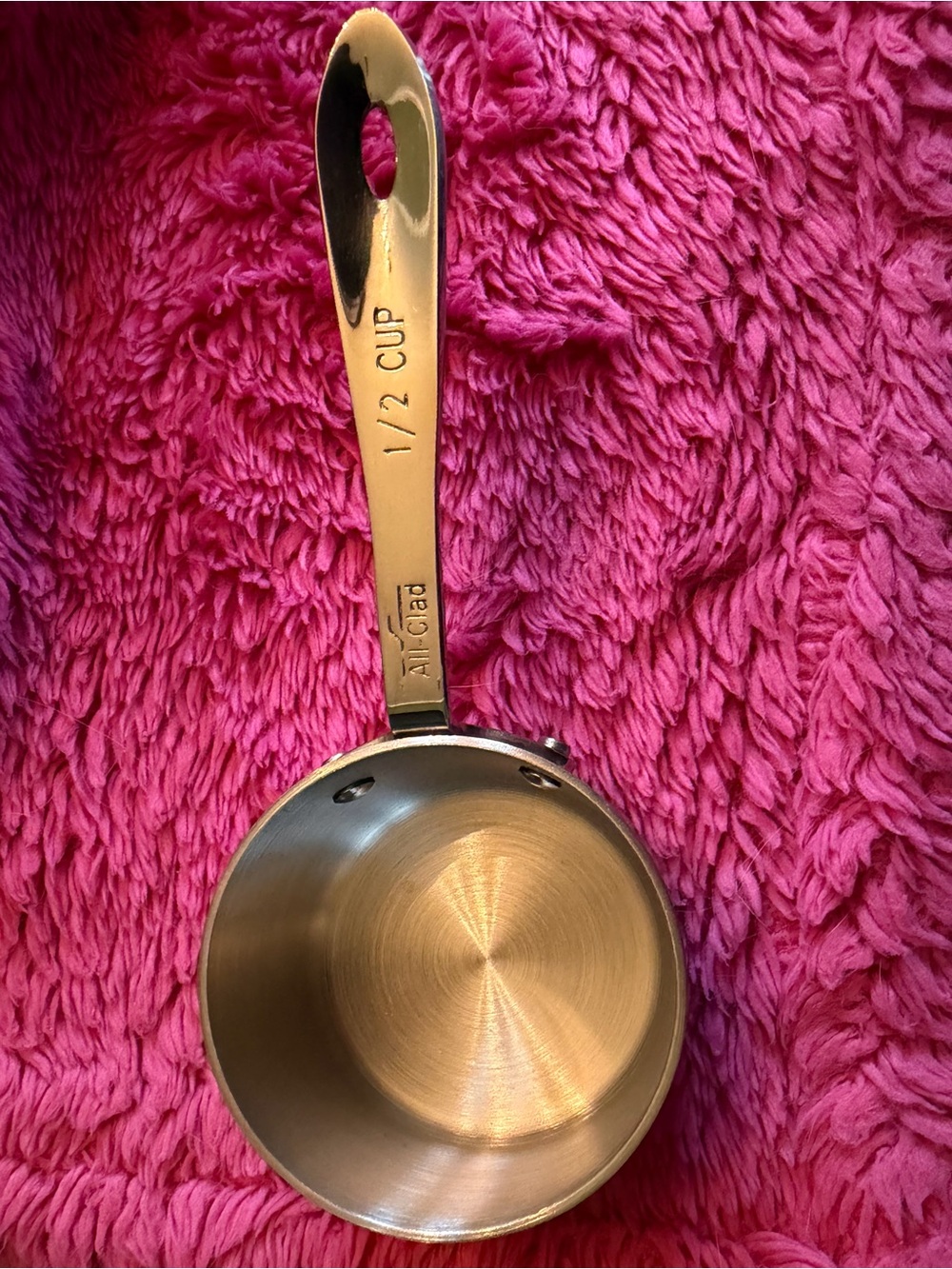 All Clad replacement,  Stainless Steel 1/2 Cup Measuring Cup - silver. New